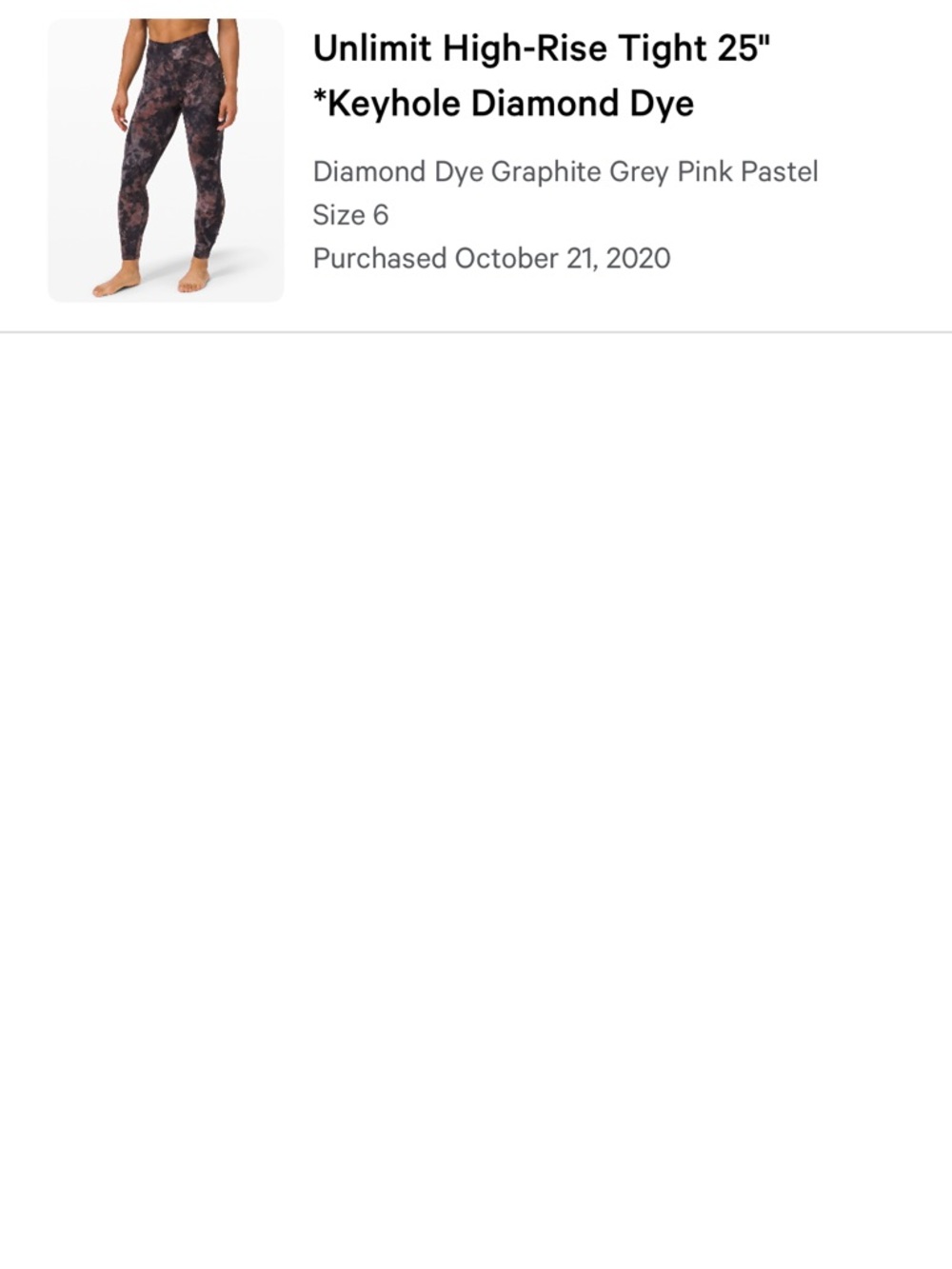 Unlimit High-Rise Tight 25" Keyhole Diamond Dye Leggings - Graphite Grey & Pink